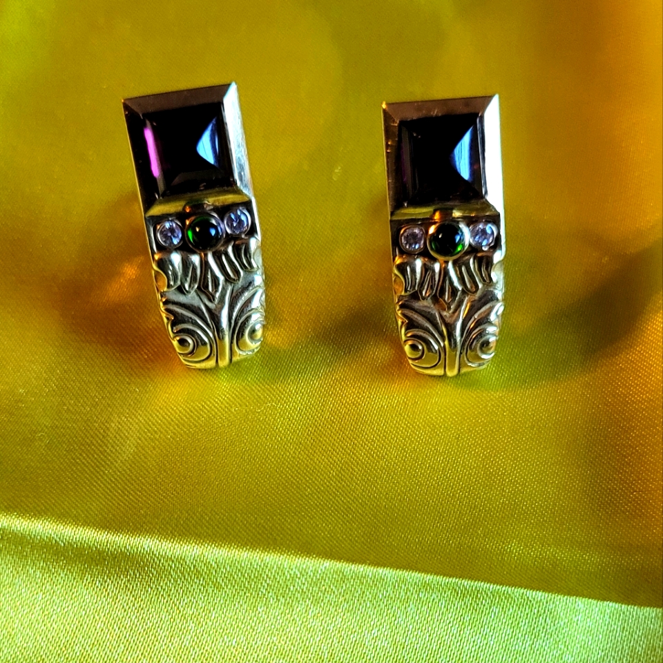 18k Gold Earrings By Designer Paul Robilotti